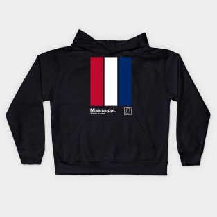 Mississippi State Flag  // Original Minimalist Artwork Poster Design Kids Hoodie